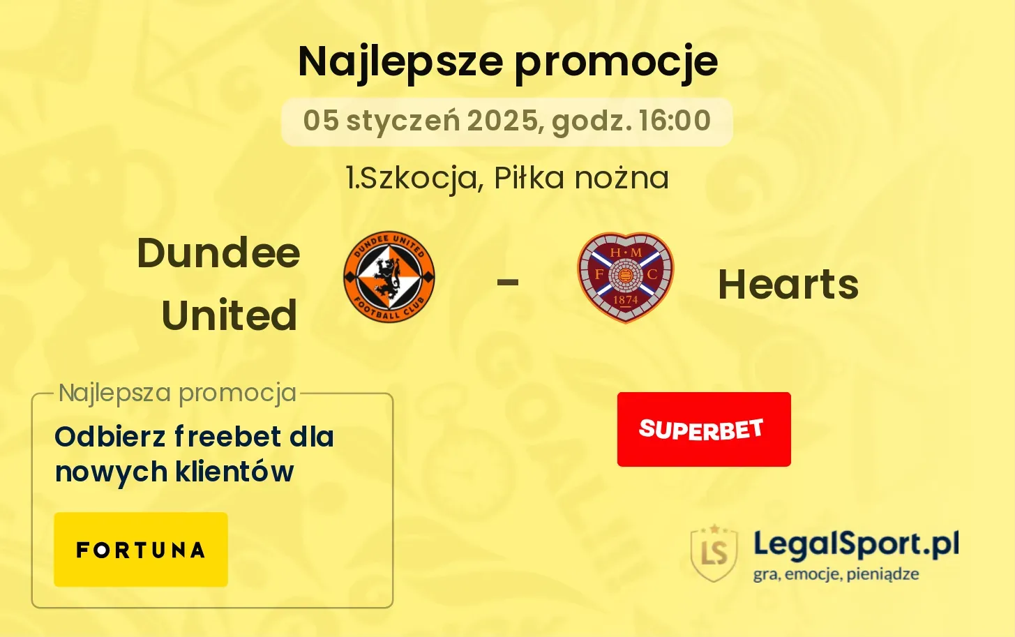 Dundee United - Hearts promocje bukmacherskie