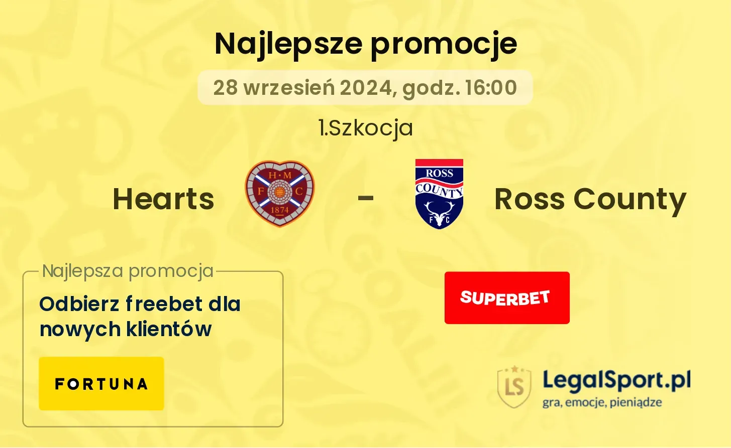 Hearts - Ross County promocje bonusy na mecz