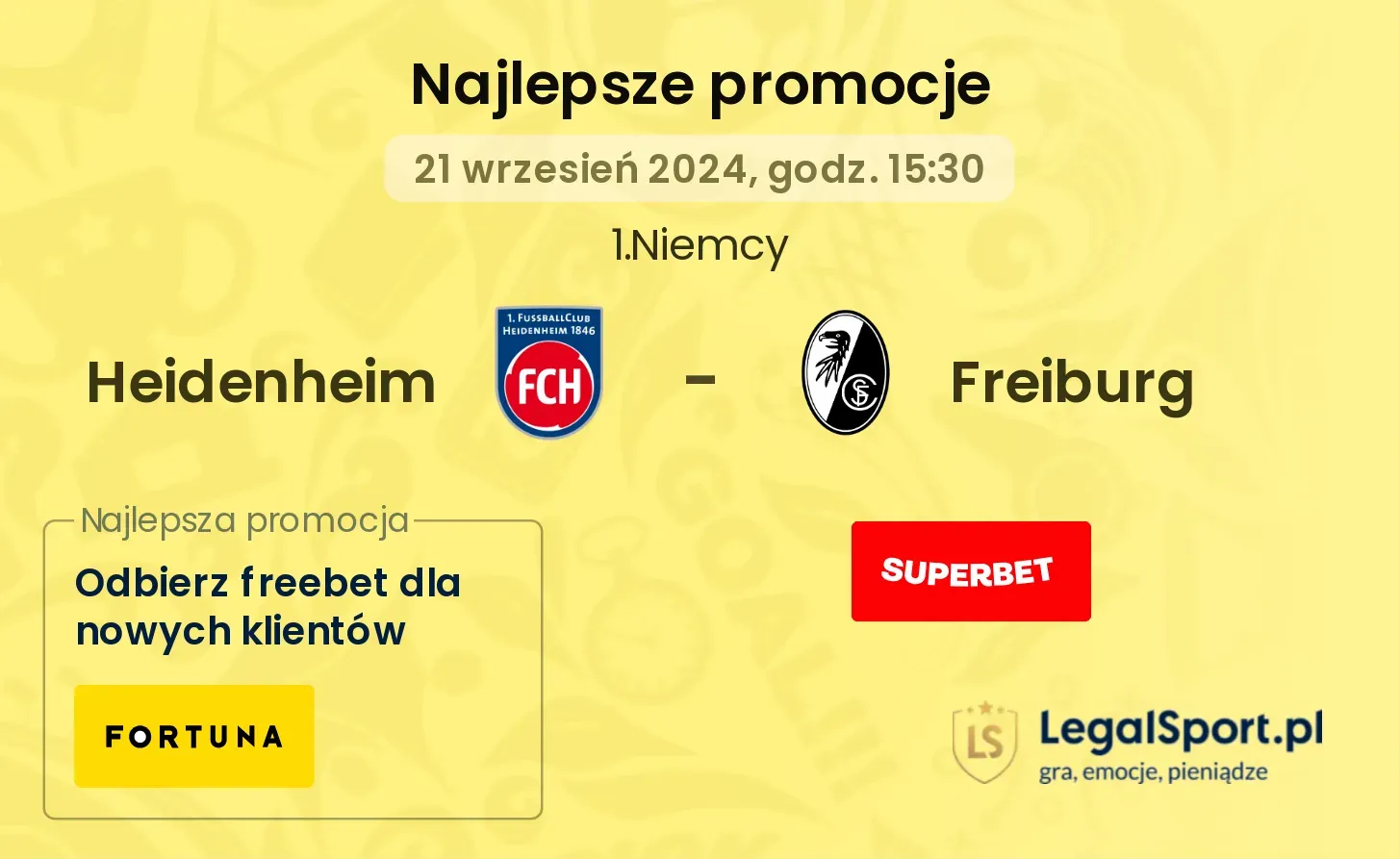 Heidenheim - Freiburg promocje bonusy na mecz