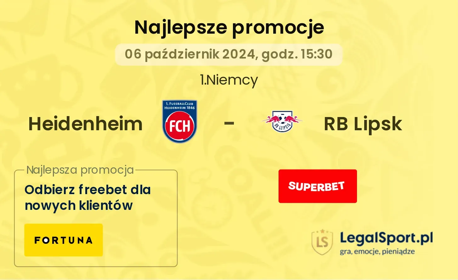 Heidenheim - RB Lipsk promocje bukmacherskie 06.10, 15:30