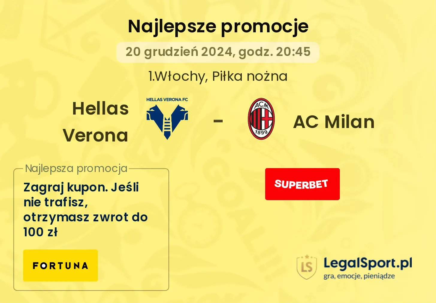 Hellas Verona - AC Milan promocje bonusy na mecz