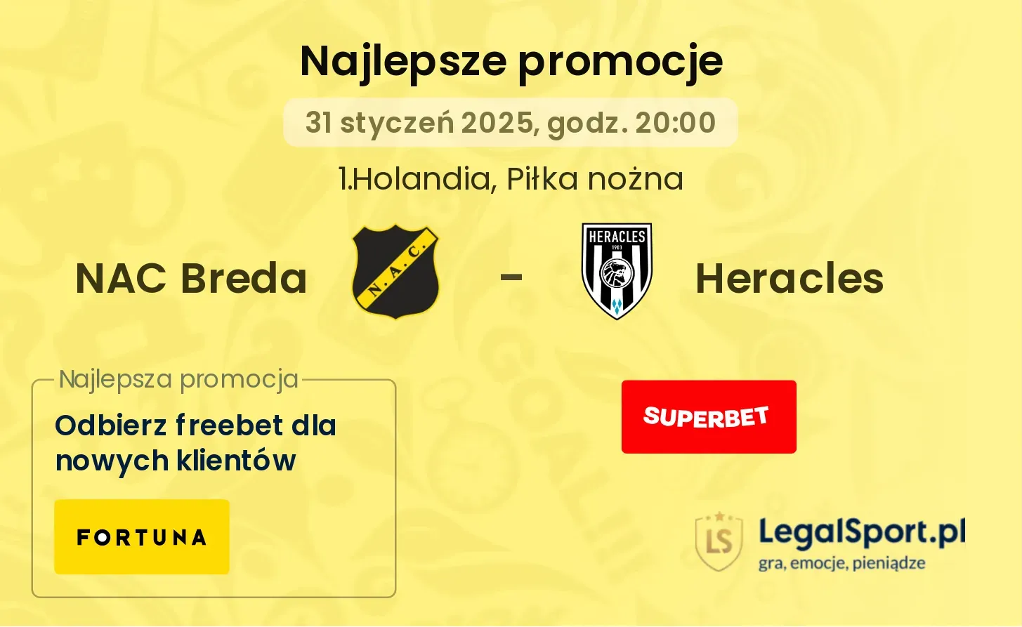 NAC Breda - Heracles promocje u bukmacherów