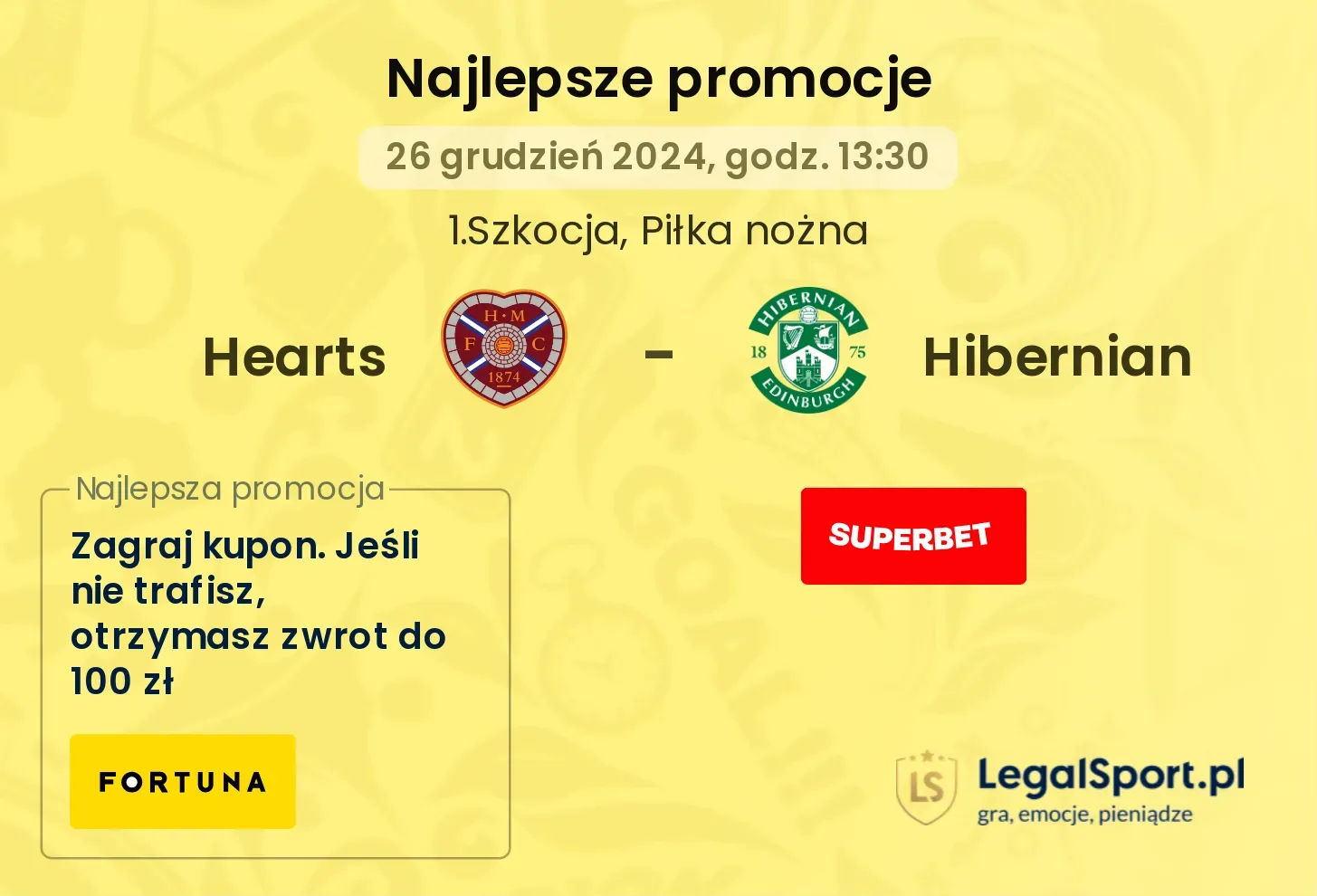 Hearts - Hibernian promocje bukmacherskie