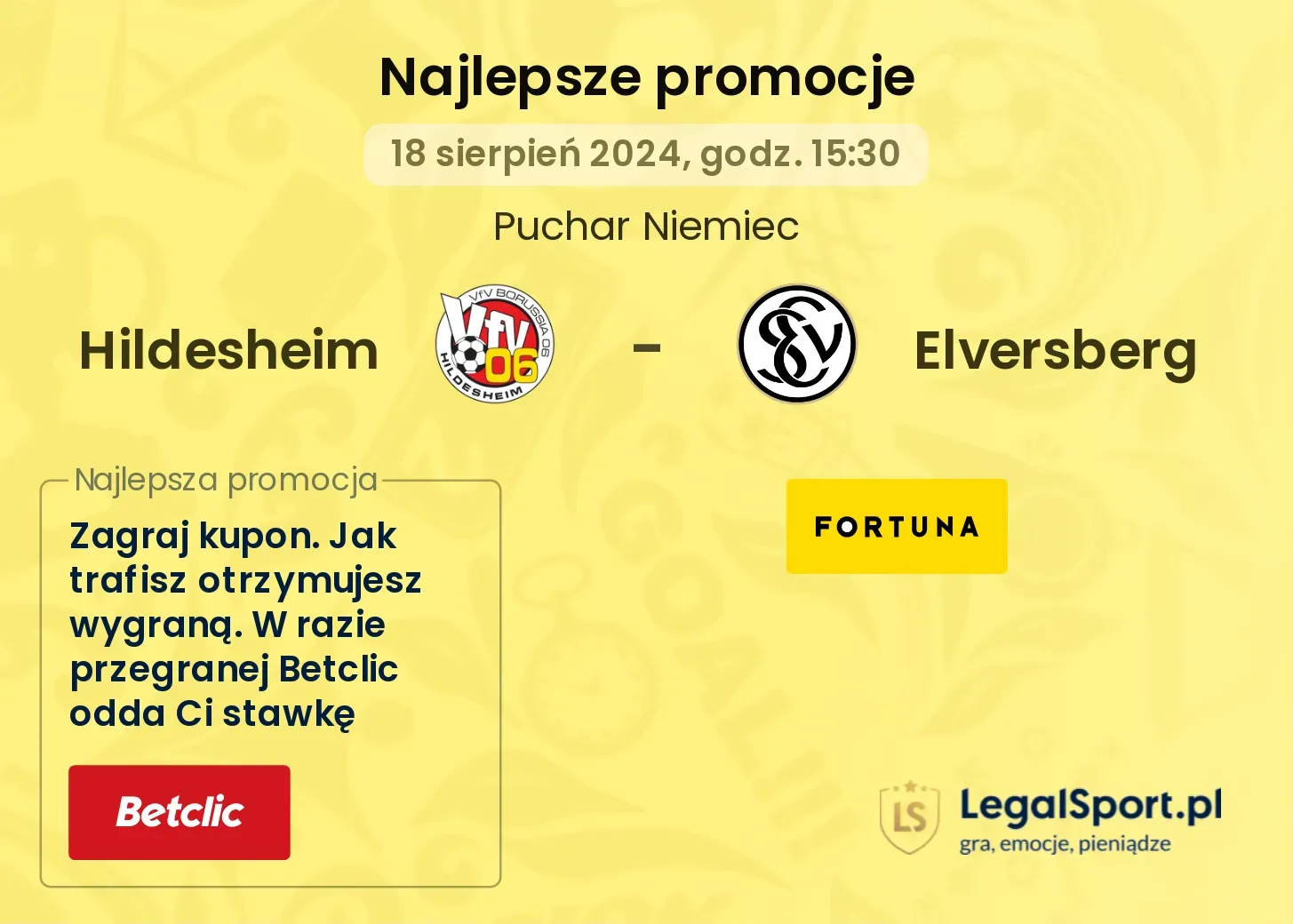 Hildesheim - Elversberg promocje bonusy na mecz