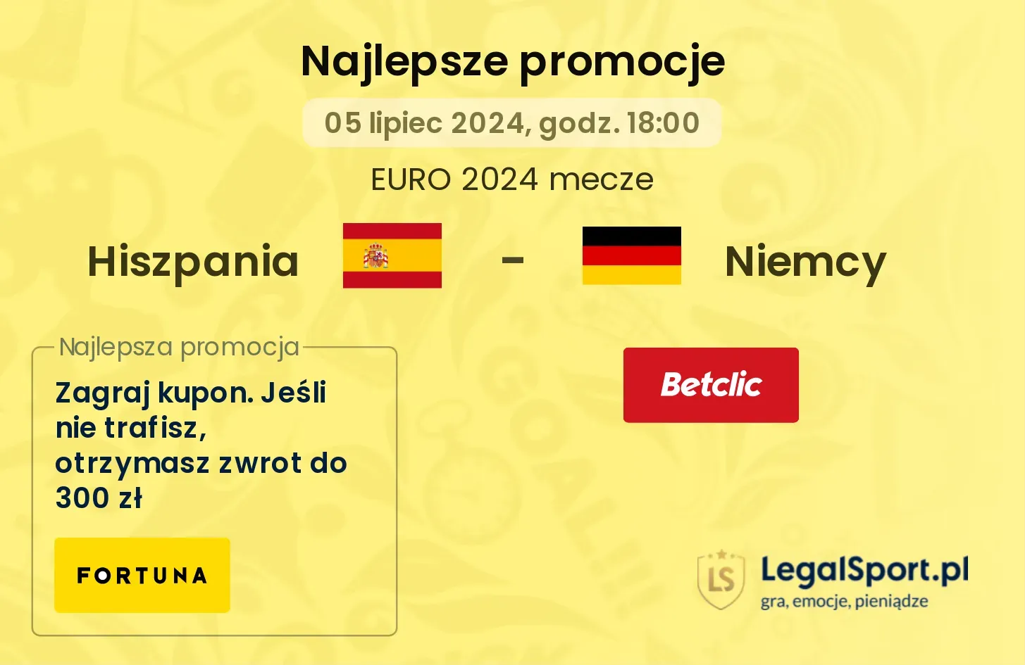 Hiszpania - Niemcy promocje u bukmacherów (05.07, 18:00)