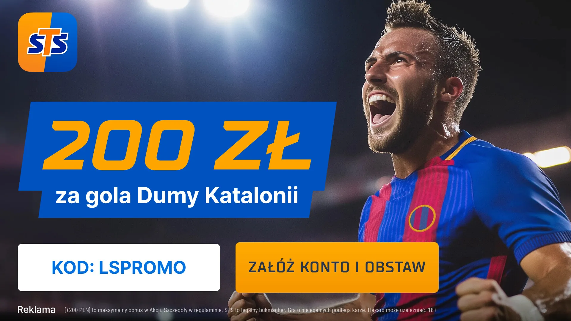 200 zł za wytypowanie drużyny z golem w meczu Sociedad - FC Barcelona od STS