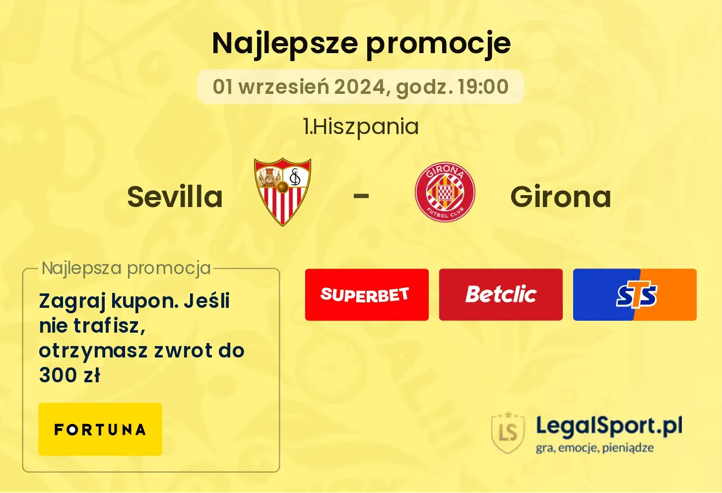 Sevilla - Girona promocje bonusy na mecz