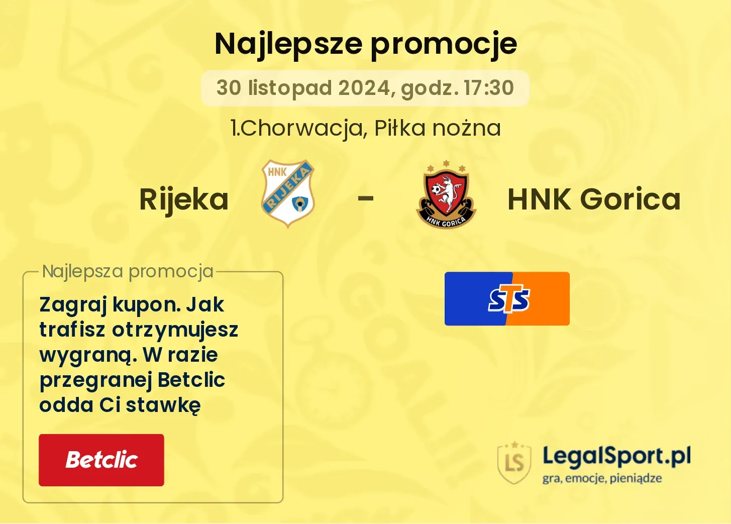 Rijeka - HNK Gorica promocje bukmacherskie