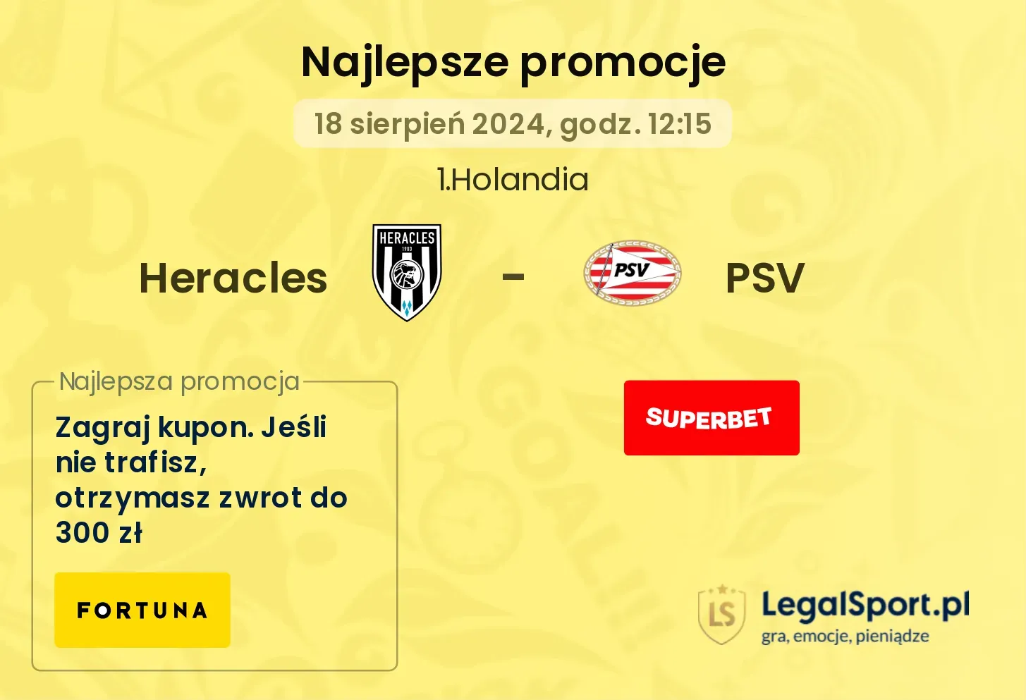 Heracles - PSV promocje bonusy na mecz