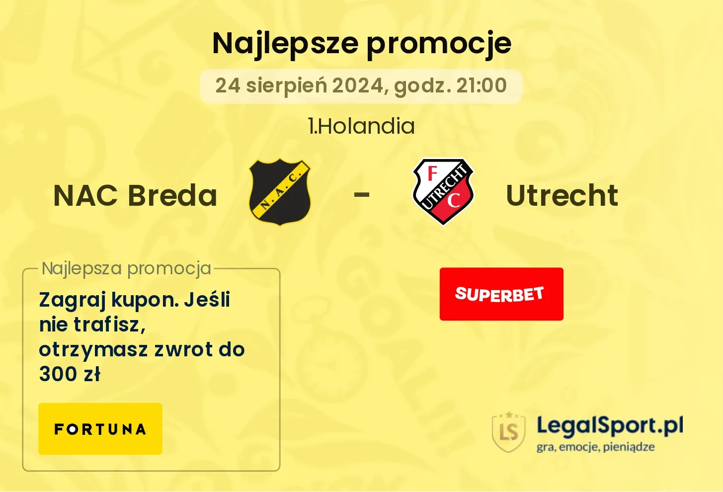 NAC Breda - Utrecht promocje bonusy na mecz