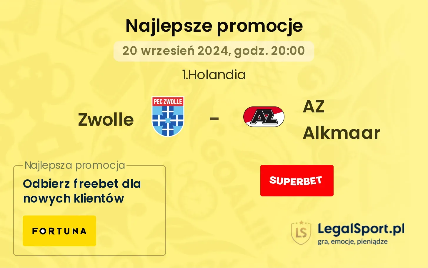 Zwolle - AZ Alkmaar promocje bonusy na mecz