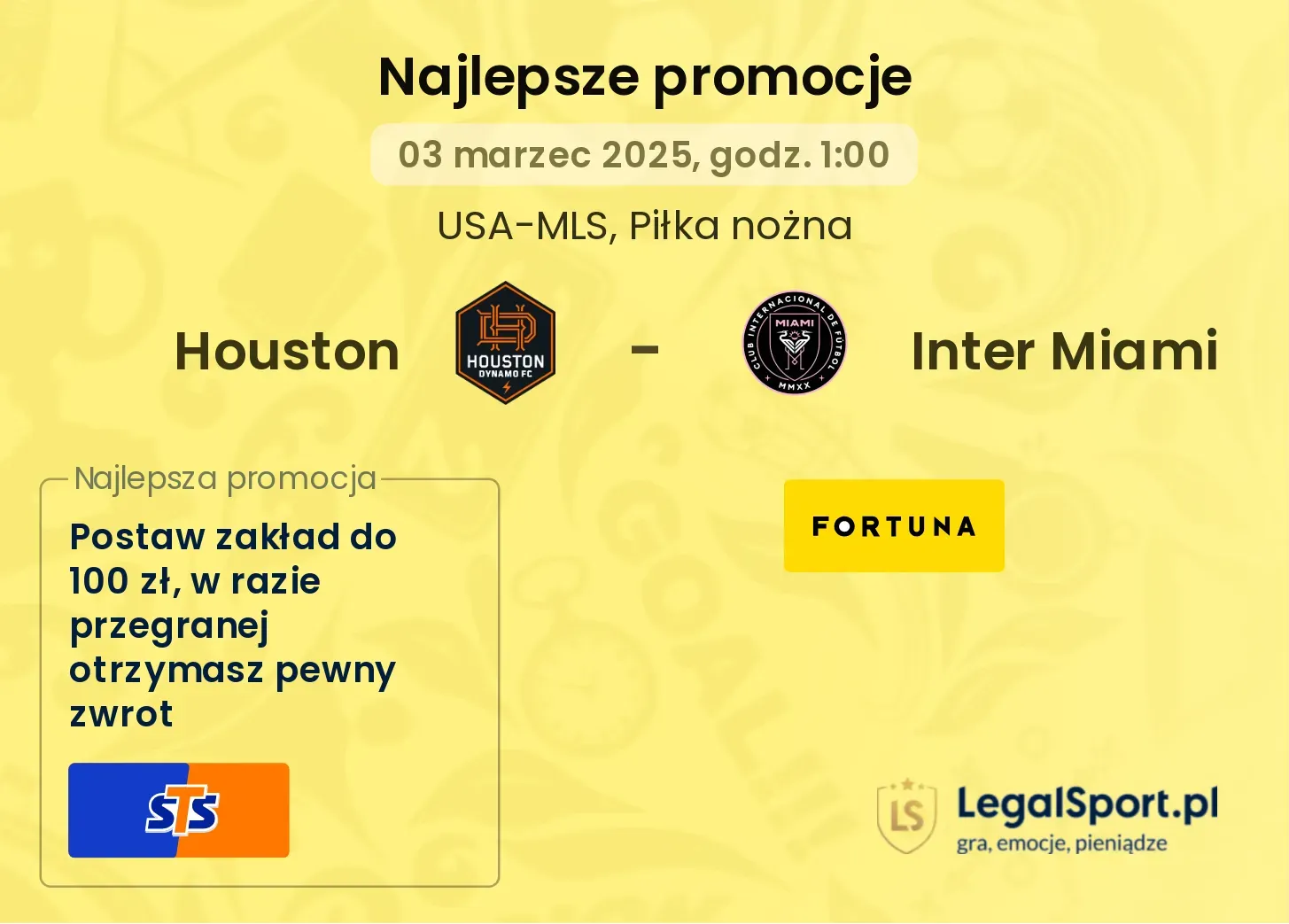 Houston - Inter Miami promocje bonusy na mecz