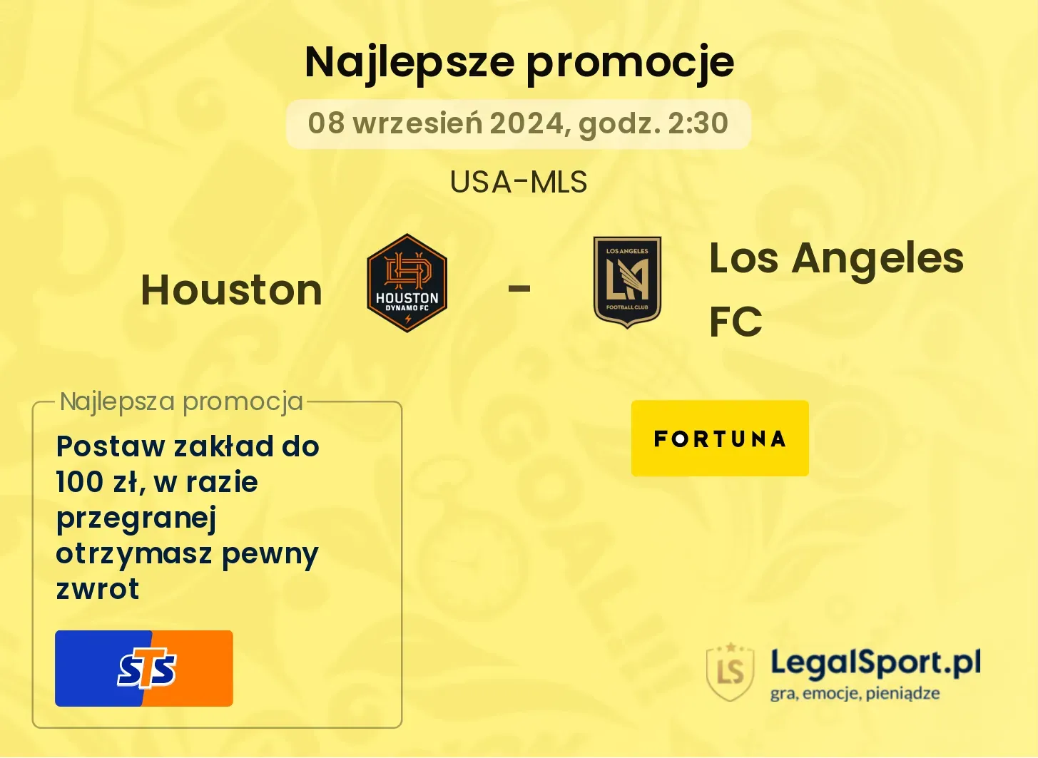 Houston - Los Angeles FC promocje bonusy na mecz