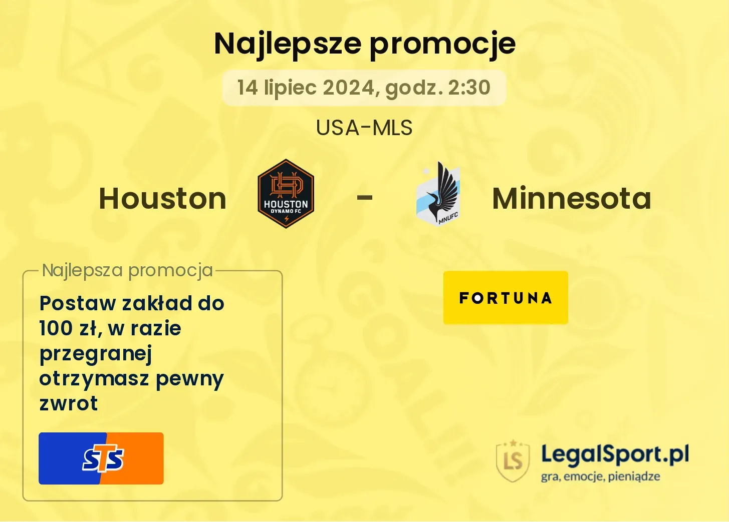 Houston - Minnesota promocje bukmacherskie (14.07, 02:30)