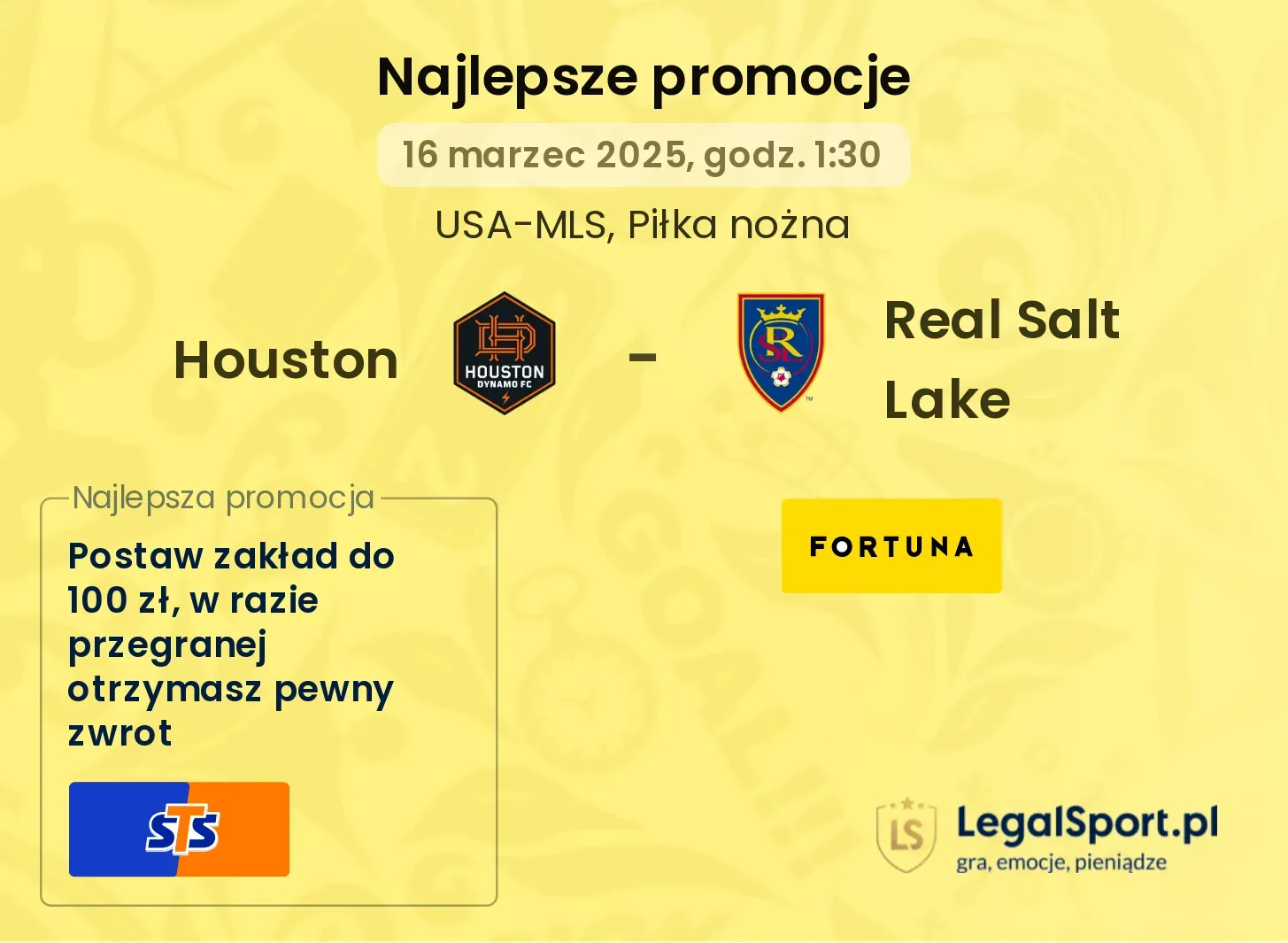 Houston - Real Salt Lake promocje u bukmacherów