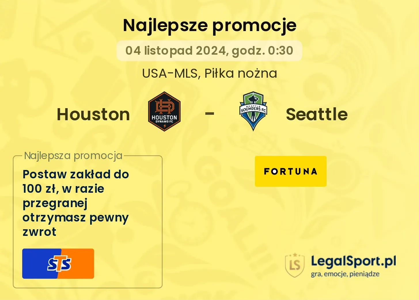 Houston - Seattle promocje bonusy na mecz