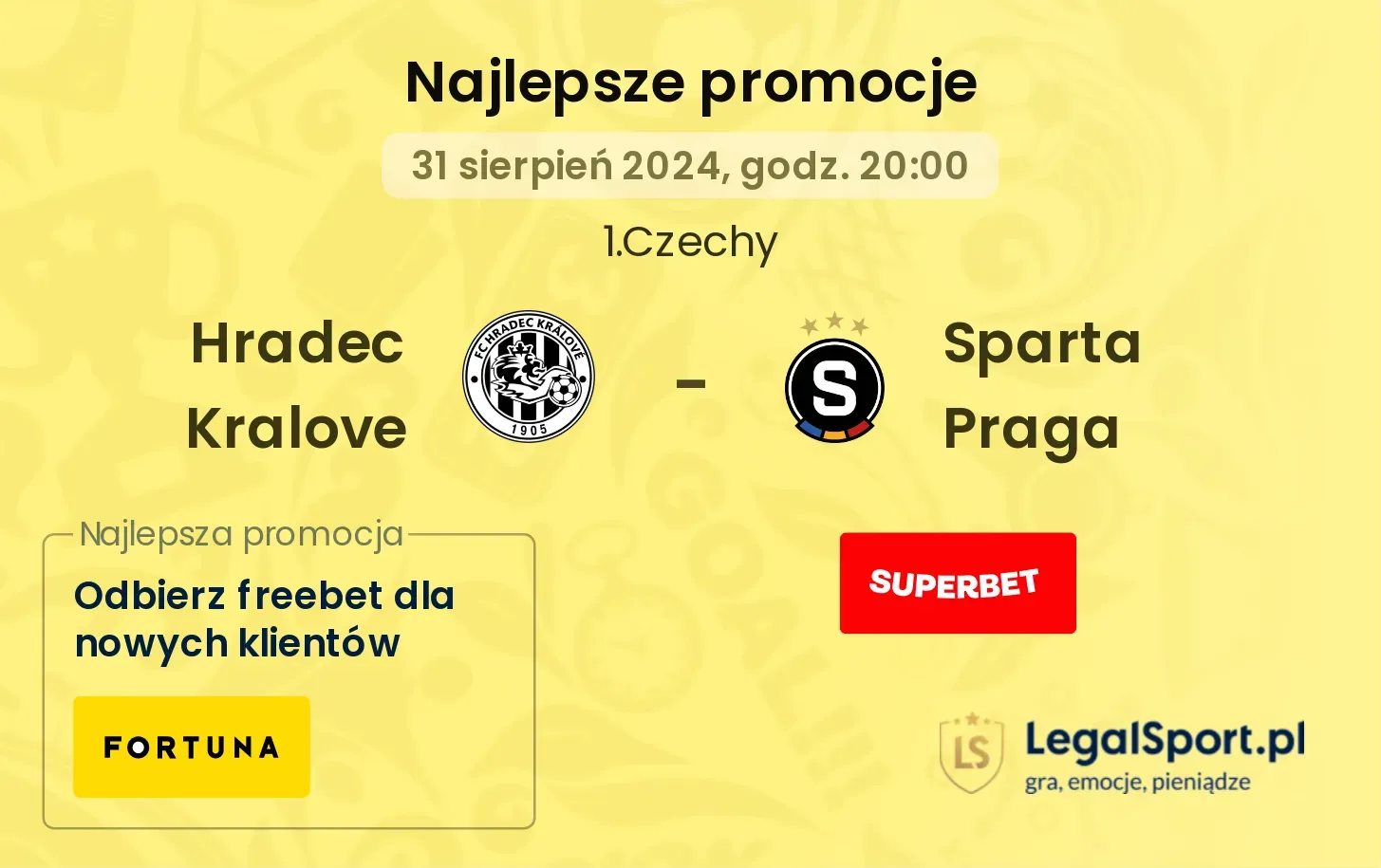 Hradec Kralove - Sparta Praga promocje bonusy na mecz