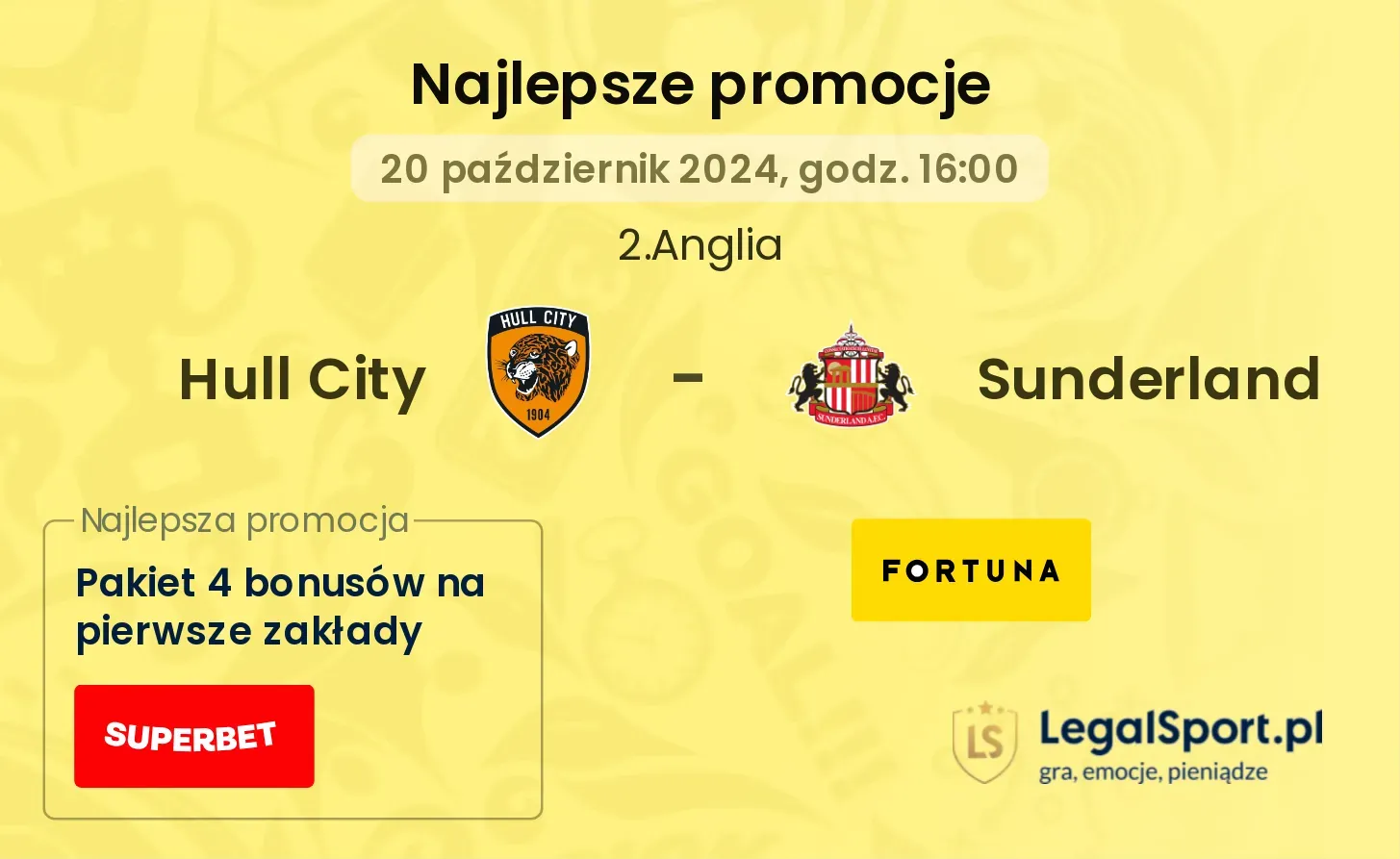 Hull City - Sunderland promocje bonusy na mecz