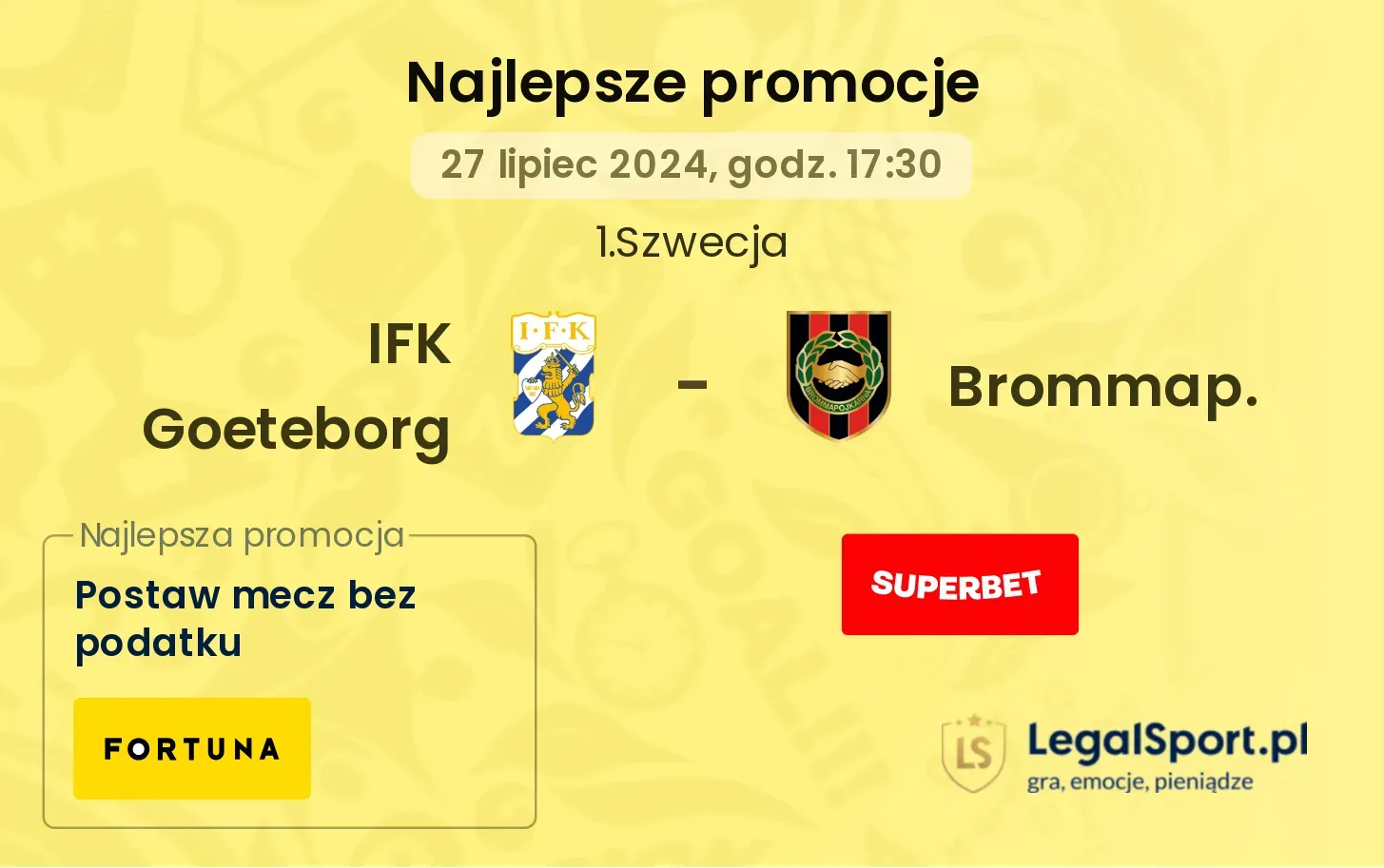 IFK Goeteborg - Brommap. promocje bonusy na mecz