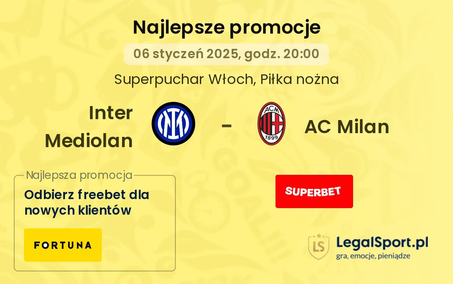 Inter Mediolan - AC Milan promocje bukmacherskie