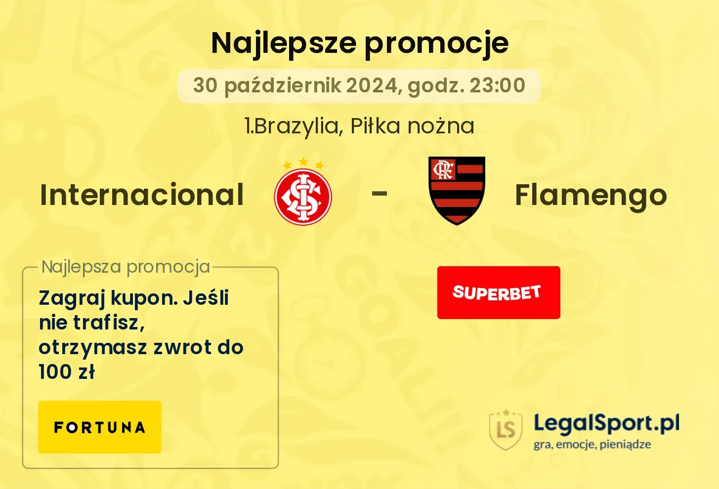 Internacional - Flamengo promocje bonusy na mecz