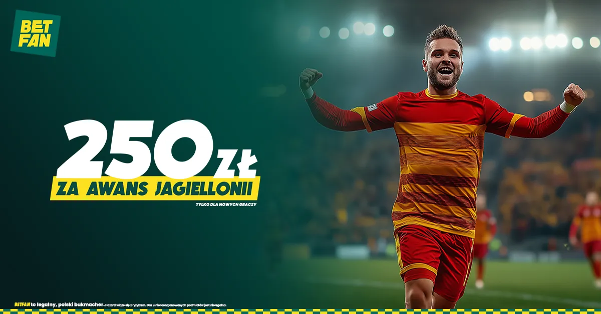 250 zł jeśli Jagiellonia awansuje do 1/4 LK kosztem Cercle Brugge od BETFAN