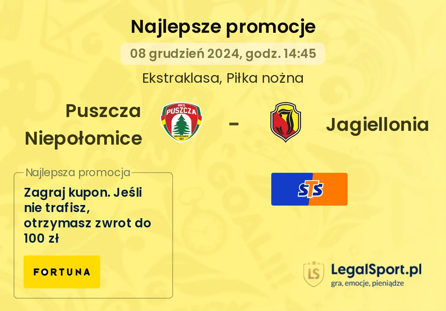 Puszcza Niepołomice - Jagiellonia promocje u bukmacherów