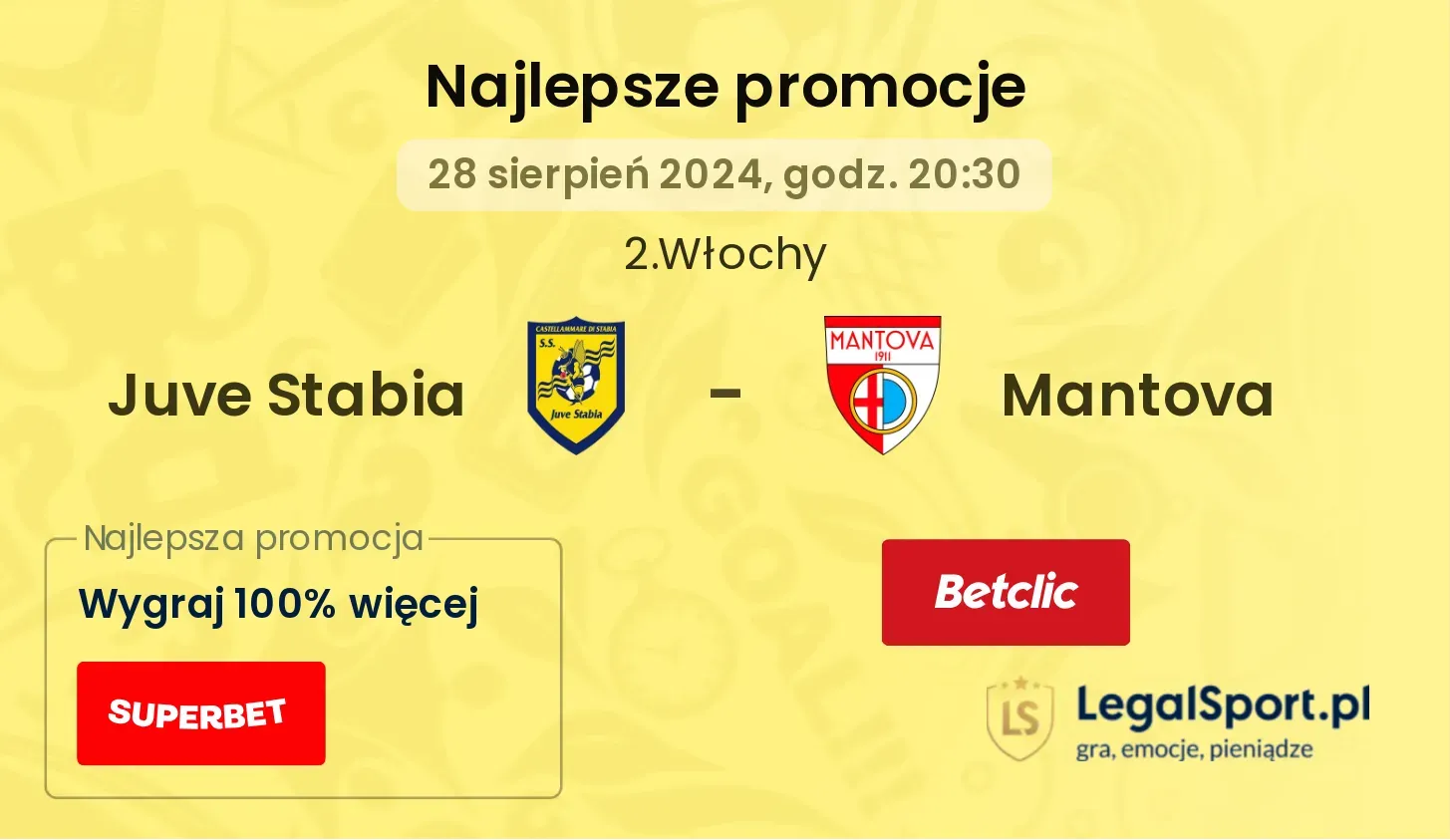 Juve Stabia - Mantova promocje bonusy na mecz