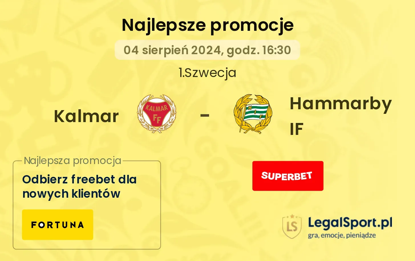 Kalmar - Hammarby IF promocje bukmacherskie (04.08, 16:30)