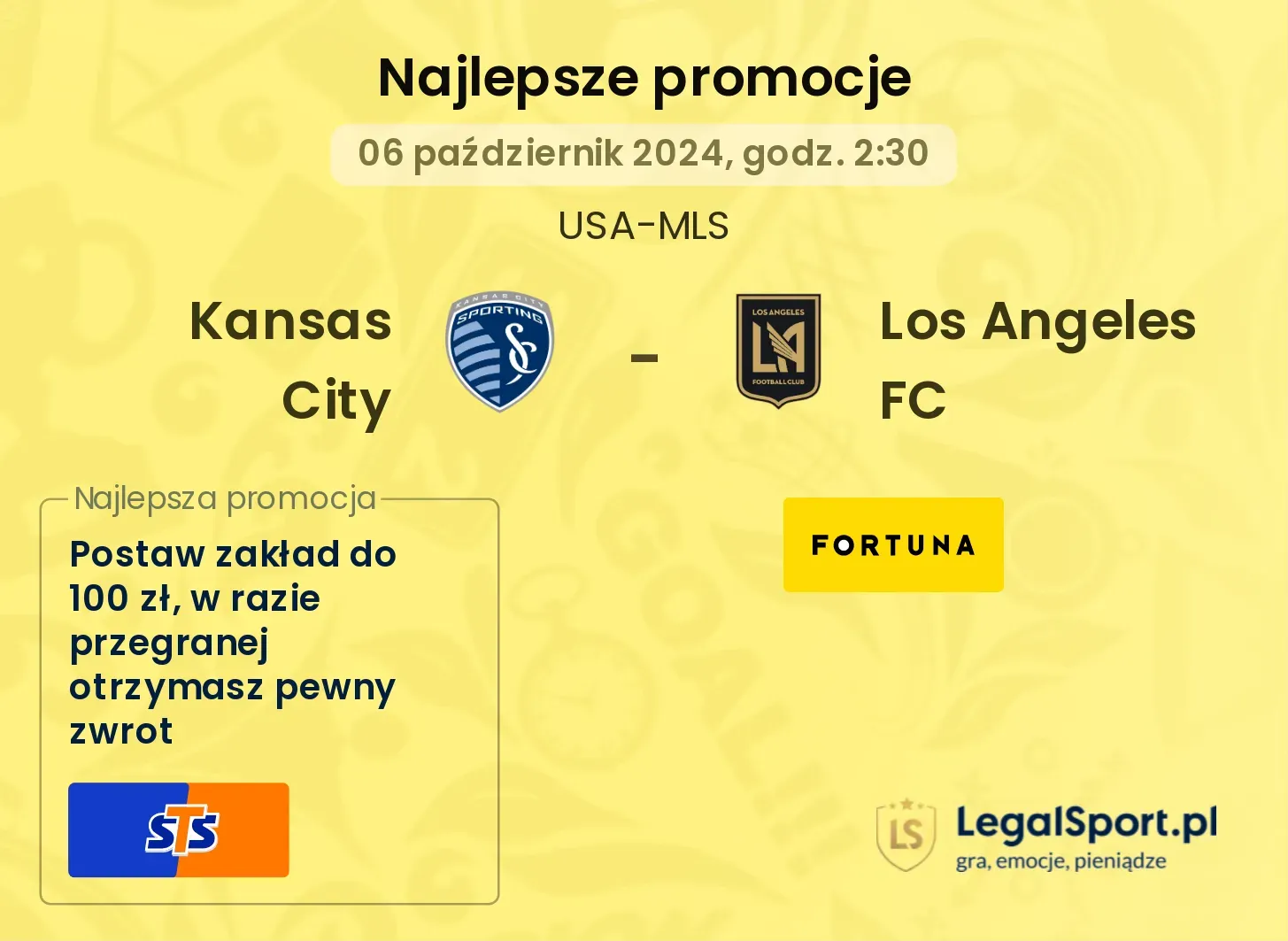 Kansas City - Los Angeles FC promocje bonusy na mecz