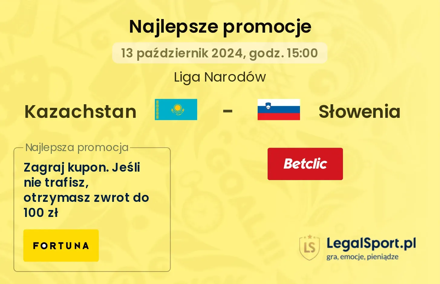 Kazachstan - Słowenia promocje bonusy na mecz