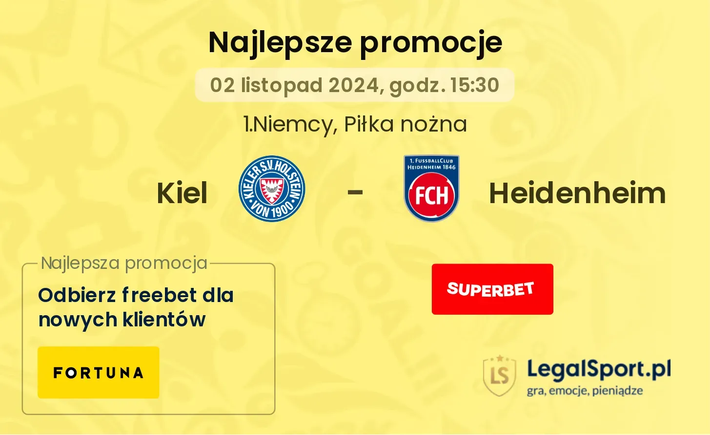 Kiel - Heidenheim promocje bonusy na mecz