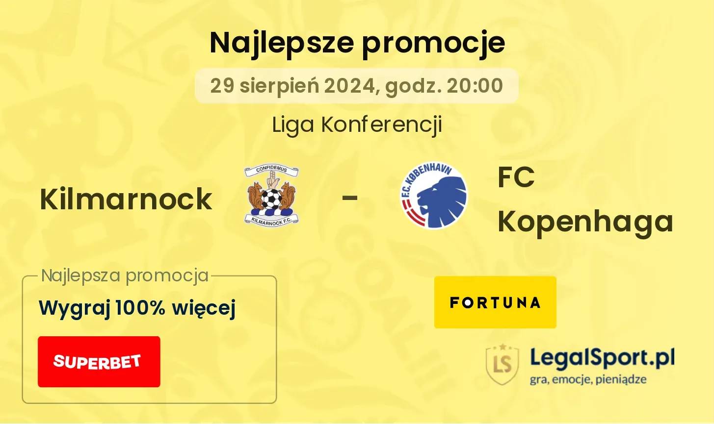 Kilmarnock - FC Kopenhaga promocje bonusy na mecz