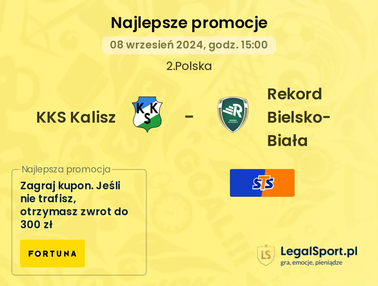 KKS Kalisz - Rekord Bielsko-Biała promocje bonusy na mecz