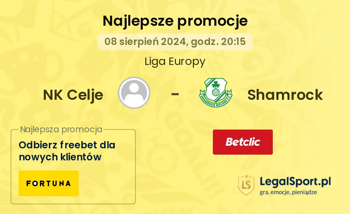 NK Celje - Shamrock promocje bonusy na mecz