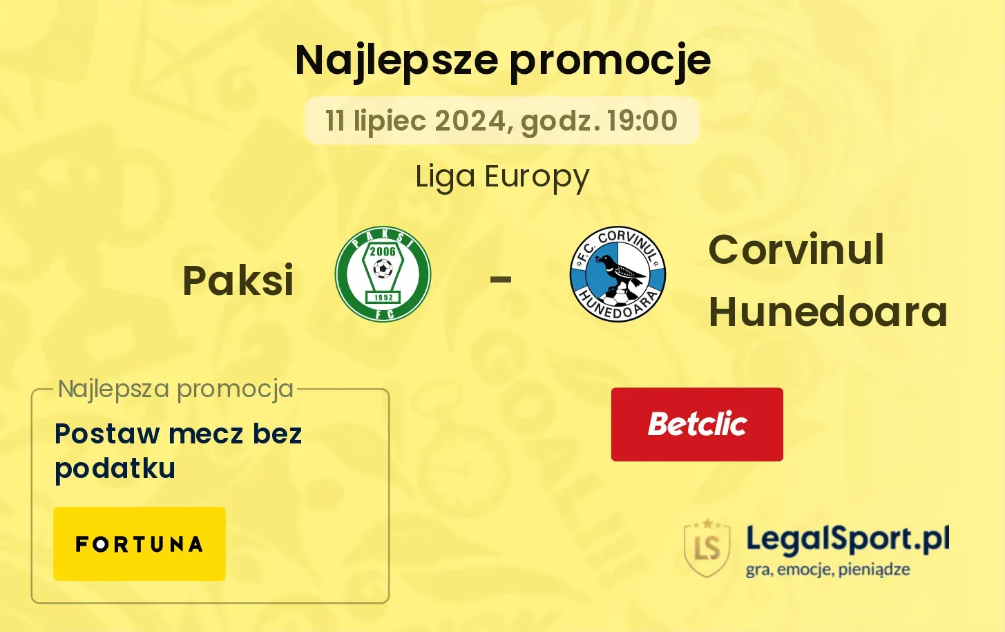 Paksi - Corvinul Hunedoara promocje bonusy na mecz