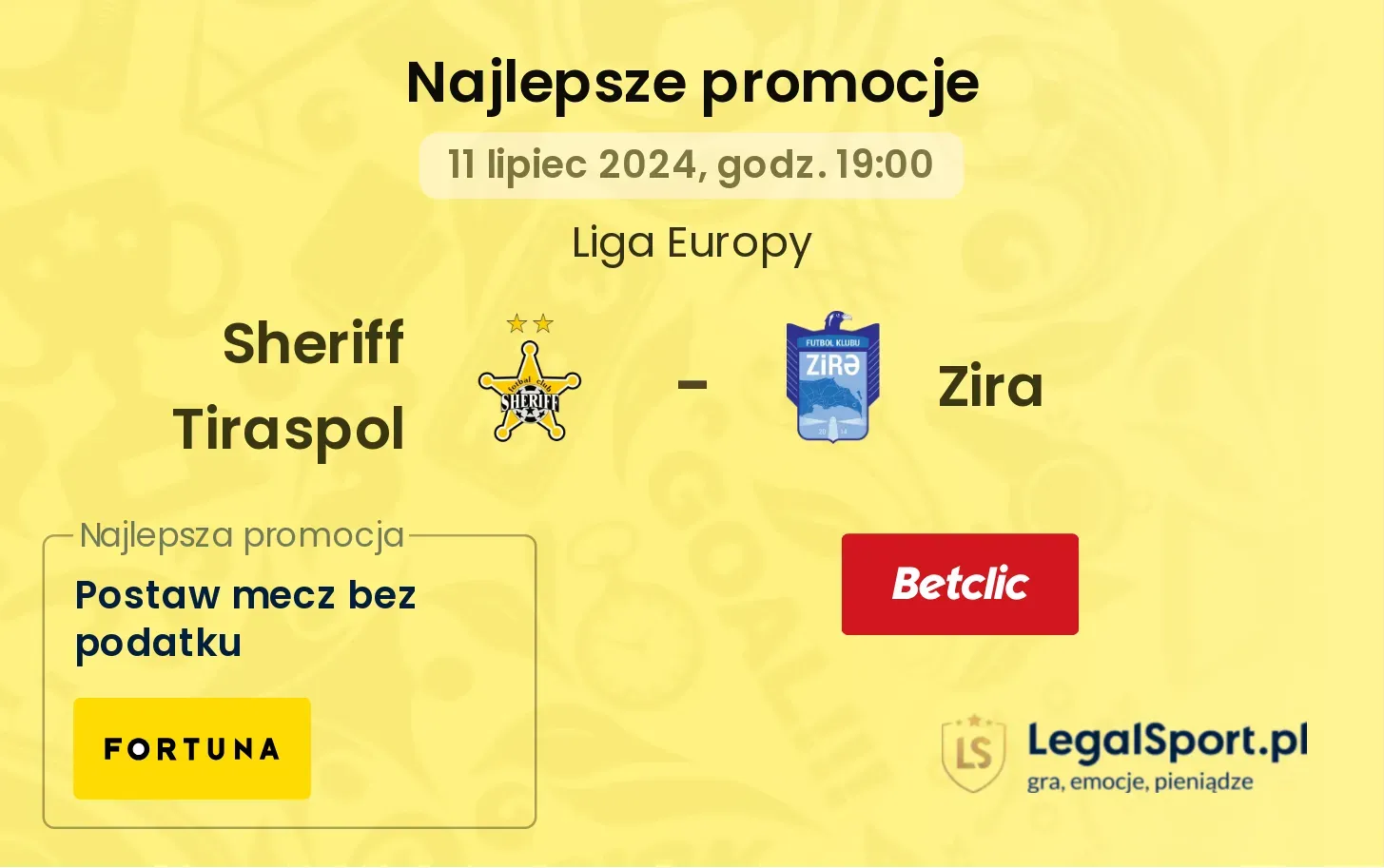 Sheriff Tiraspol - Zira promocje bonusy na mecz