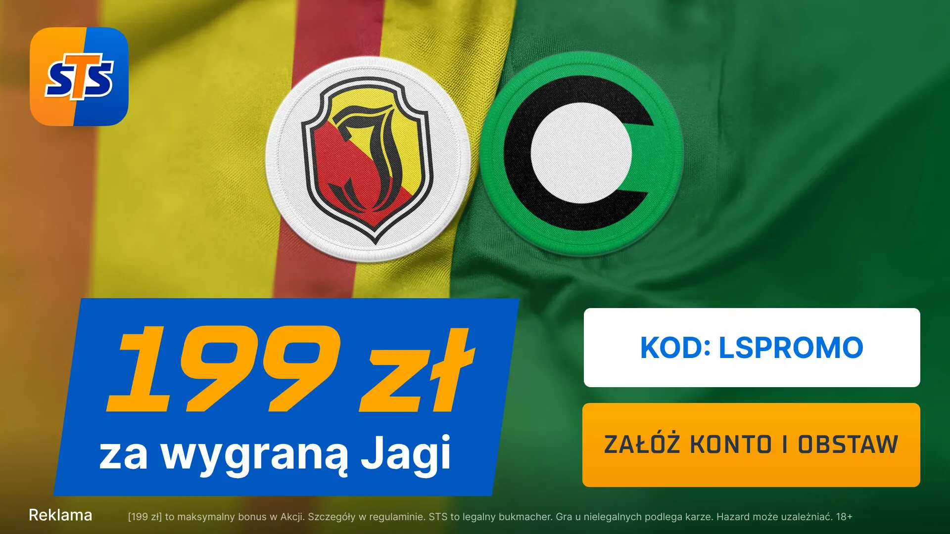 199 zł za wygraną Legii lub Jagi w LK