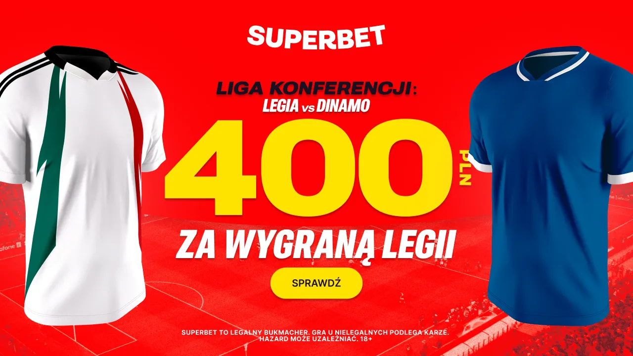 400 zł za wygraną Legionistów z Dinamem Mińsk w Superbet