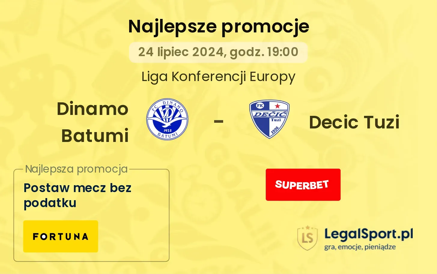 Dinamo Batumi - Decic Tuzi promocje bonusy na mecz