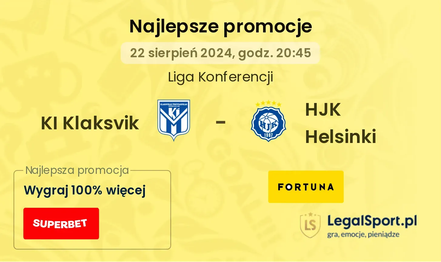 KI Klaksvik - HJK Helsinki promocje bonusy na mecz