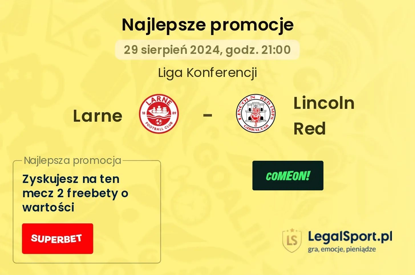 Larne - Lincoln Red promocje bonusy na mecz