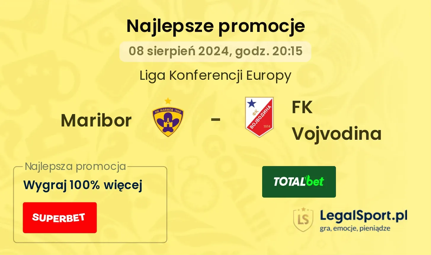 Maribor - FK Vojvodina promocje bonusy na mecz