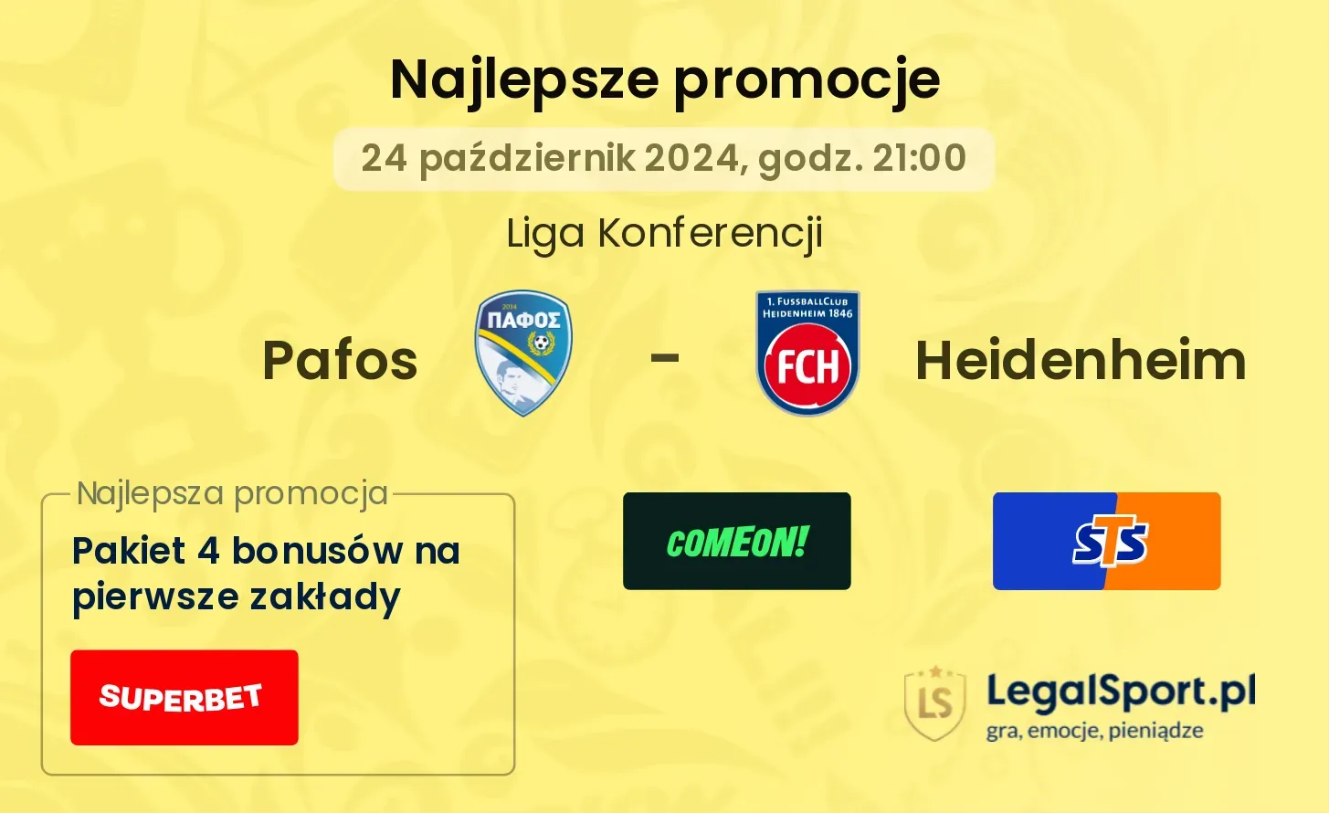 Pafos - Heidenheim promocje bonusy na mecz