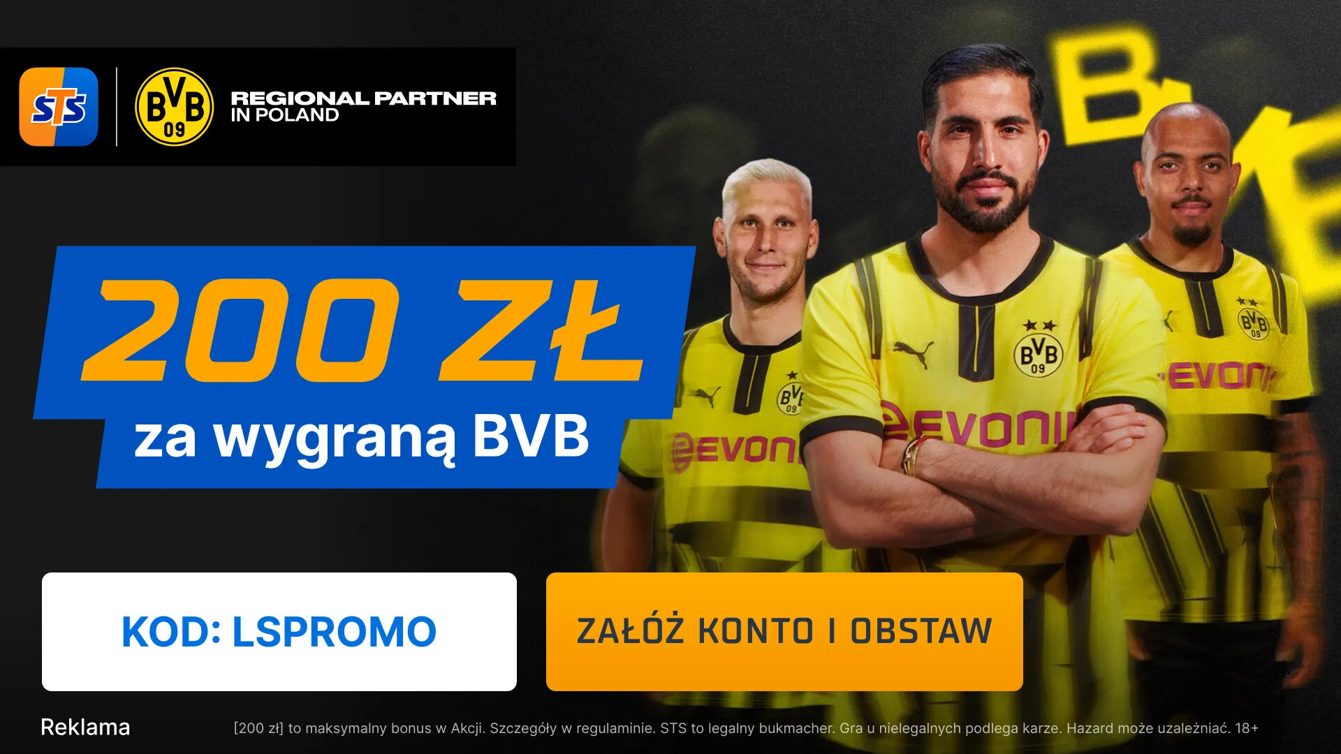 200 zł za zwycięstwo Dinama Zagrzeb lub BVB