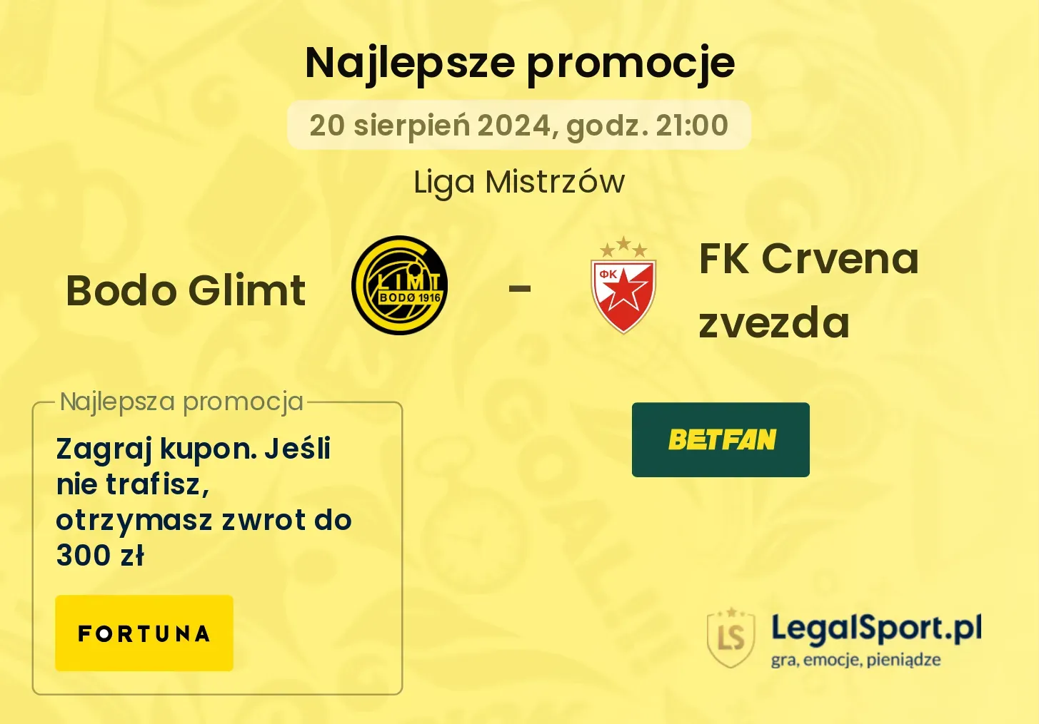 Bodo Glimt - FK Crvena zvezda promocje bonusy na mecz