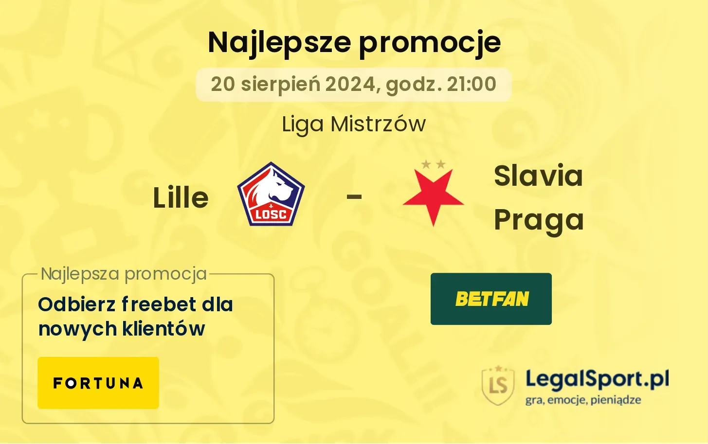 Lille - Slavia Praga promocje bonusy na mecz