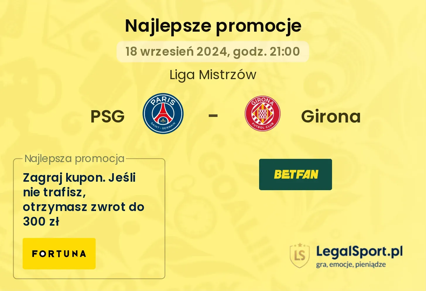 PSG - Girona promocje bonusy na mecz