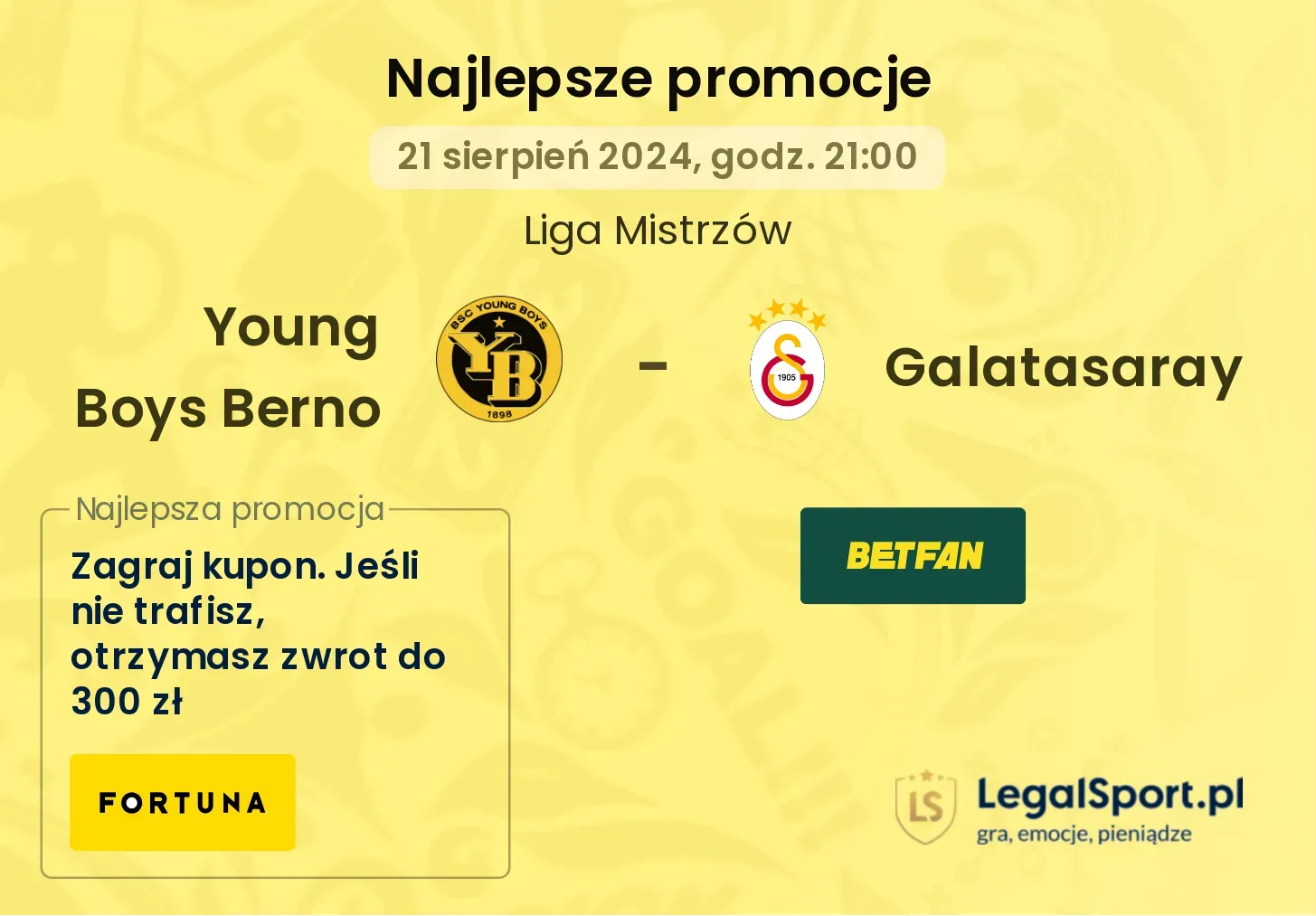 Young Boys Berno - Galatasaray promocje bonusy na mecz