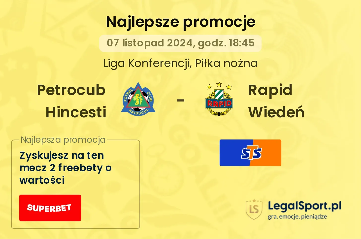 Petrocub Hincesti - Rapid Wiedeń promocje bonusy na mecz